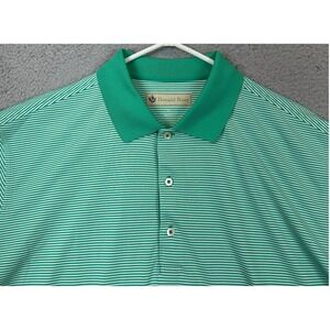 Donald Ross Polo Shirt Mens XL Performance Green White Stripe EUC